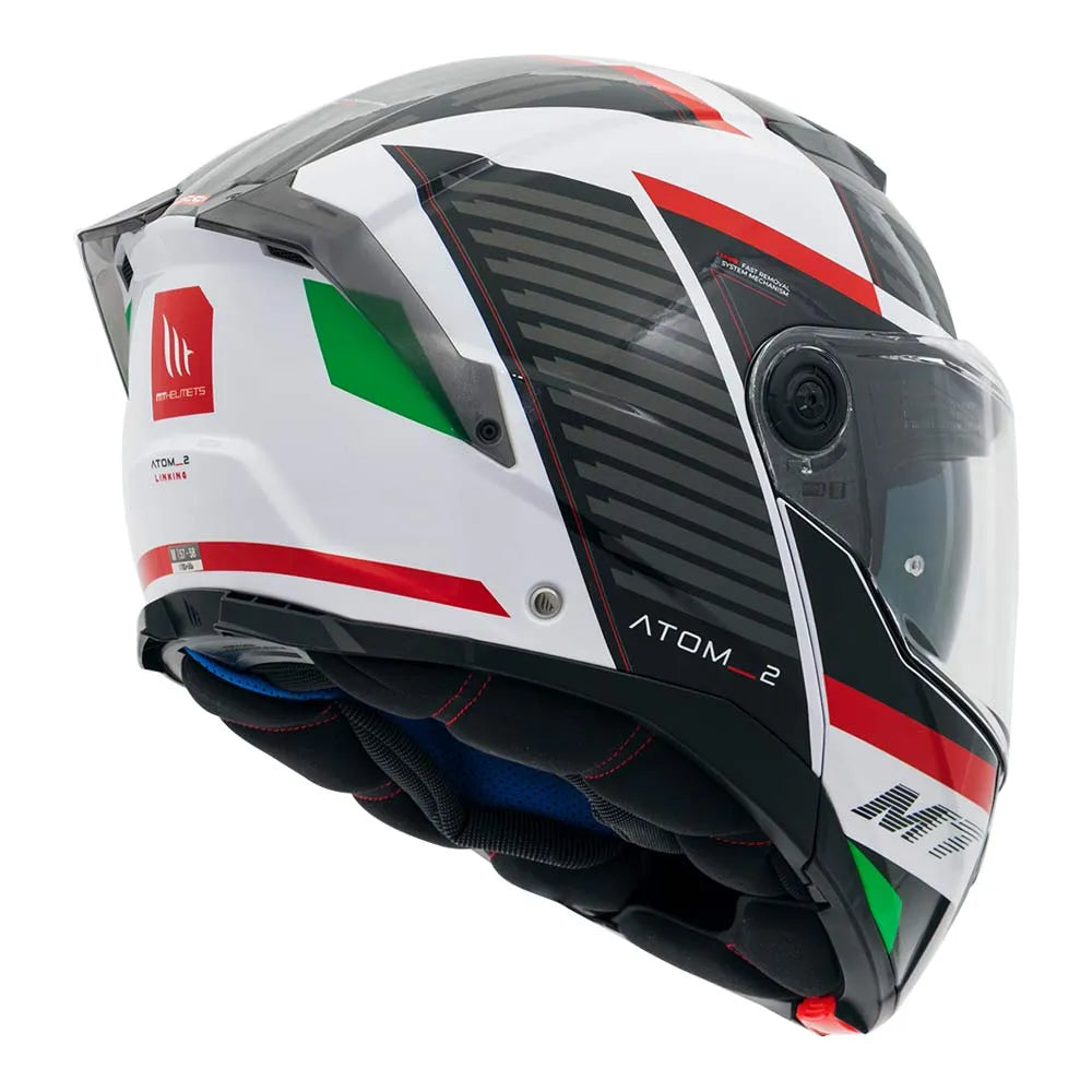 Capacete MT Helmets Atom 2 Linking D5 Escamoteável